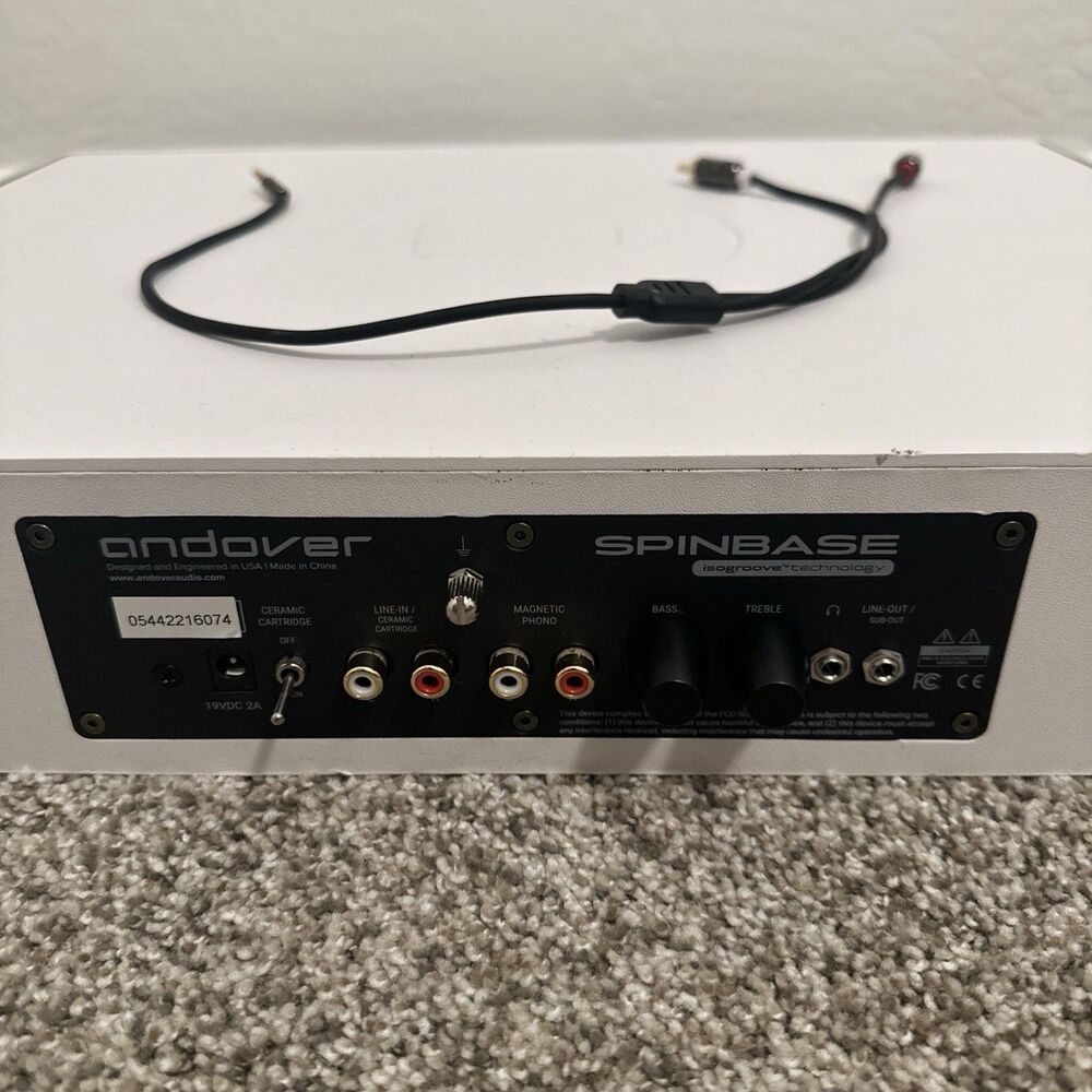 Andover Audio Spinbase Turntable Speaker System - White Tested Working - Picture 5 of 8